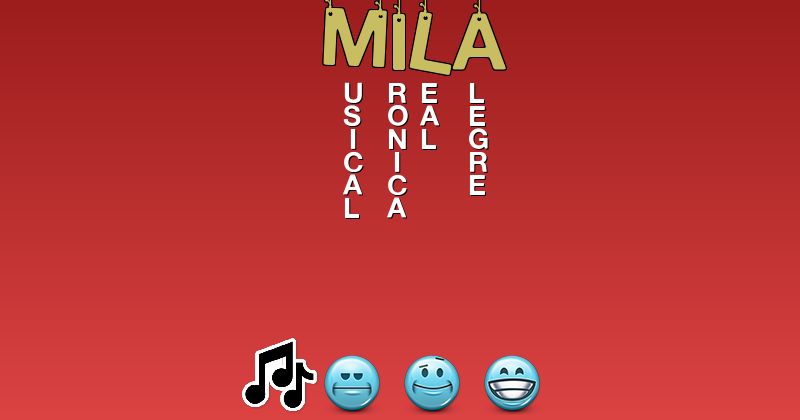 Emoticones para mila - Emoticones para tu nombre