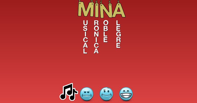 Emoticones para mina - Emoticones para tu nombre