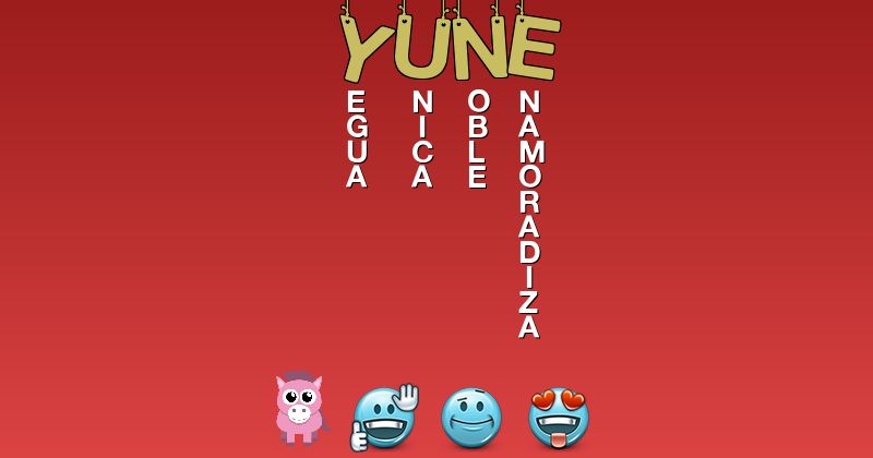 Emoticones para yune - Emoticones para tu nombre