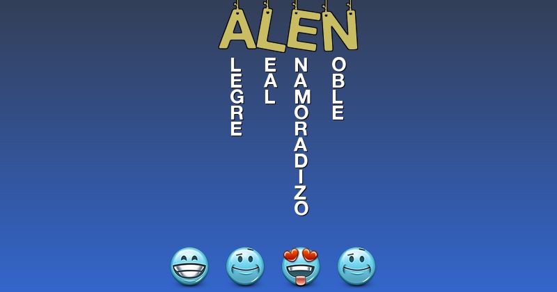 Emoticones para alen - Emoticones para tu nombre