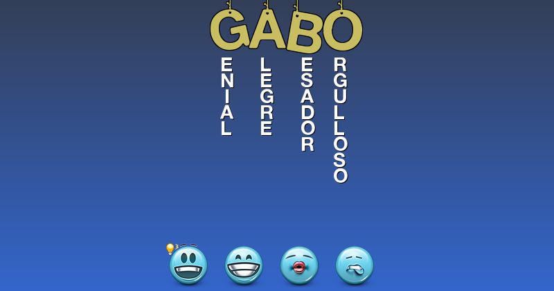 Emoticones para gabo - Emoticones para tu nombre