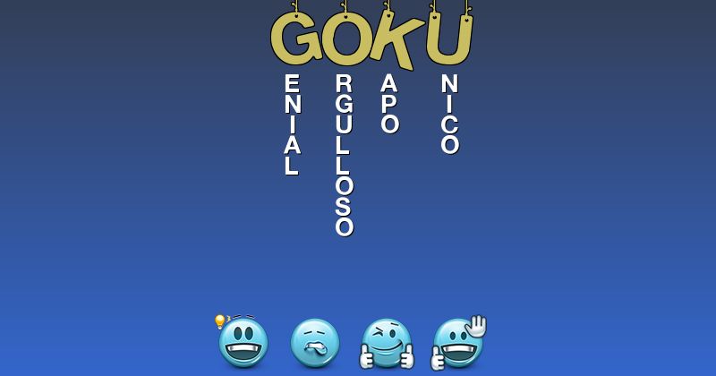 Emoticones para goku - Emoticones para tu nombre