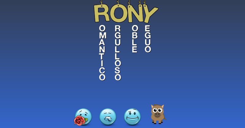 Emoticones para rony - Emoticones para tu nombre