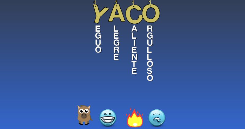 Emoticones para yaco - Emoticones para tu nombre