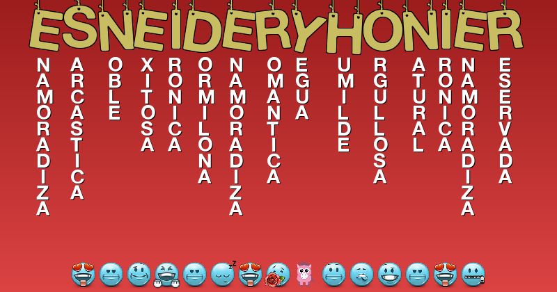 Emoticones para esneideryhonier - Emoticones para tu nombre