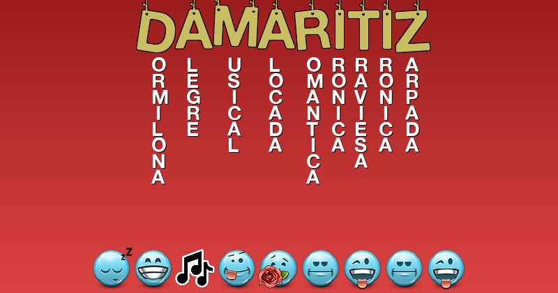 Emoticones para damaritiz - Emoticones para tu nombre