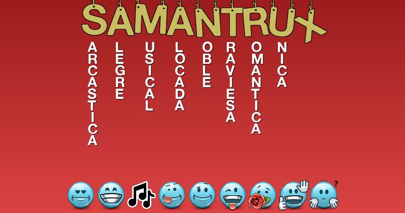 Emoticones para samantrux - Emoticones para tu nombre