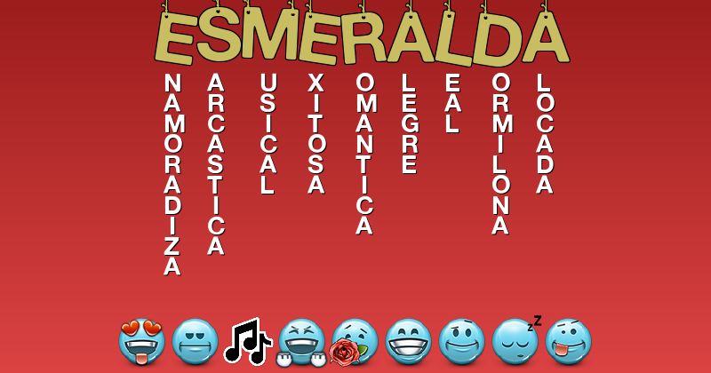 Emoticones para esmeralda - Emoticones para tu nombre