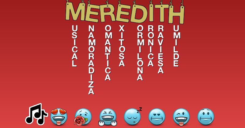 Emoticones para meredith - Emoticones para tu nombre