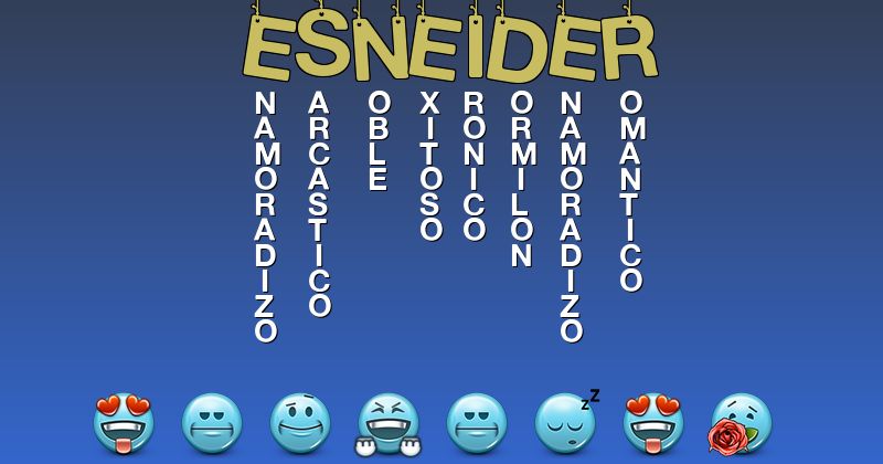 Emoticones para esneider - Emoticones para tu nombre