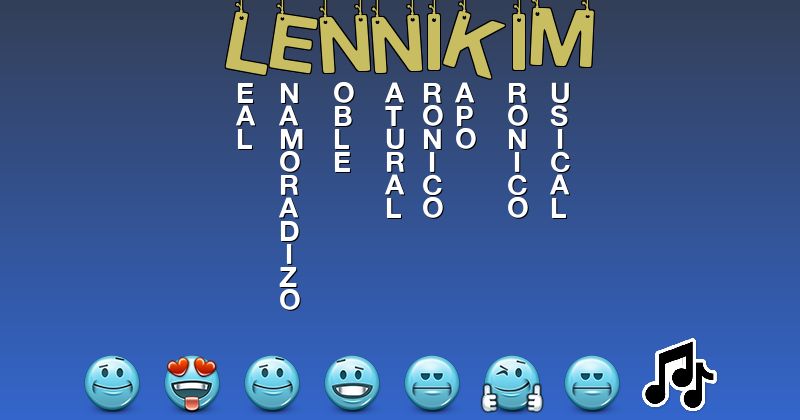 Emoticones para lenni-kim - Emoticones para tu nombre