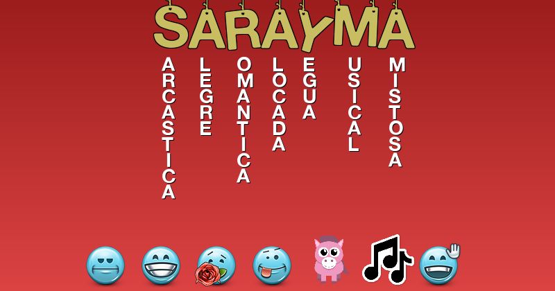 Emoticones para sarayma - Emoticones para tu nombre