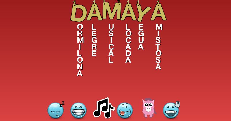 Emoticones para damaya - Emoticones para tu nombre