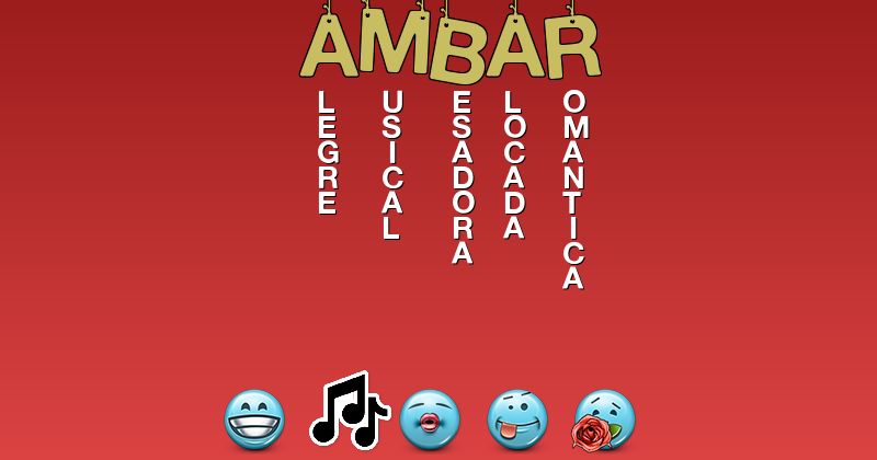 Emoticones para ambar - Emoticones para tu nombre