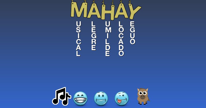 Emoticones para mahay - Emoticones para tu nombre