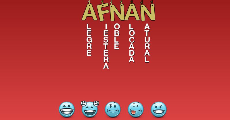 Emoticones para afnan - Emoticones para tu nombre