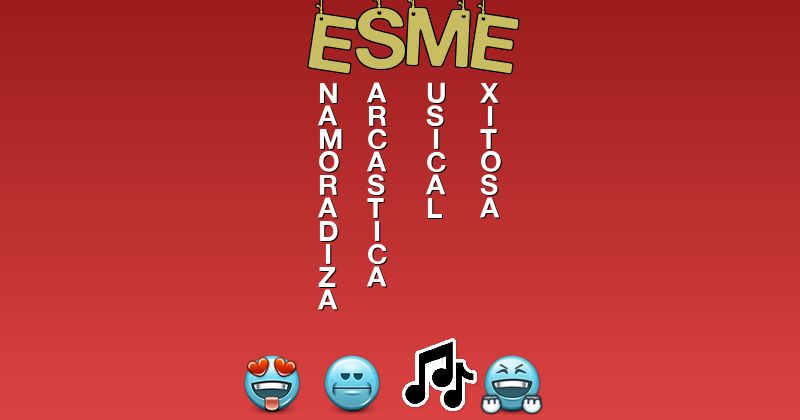 Emoticones para esme - Emoticones para tu nombre