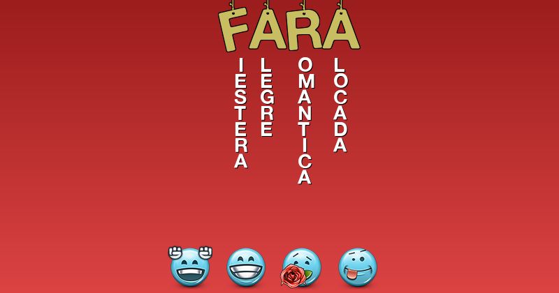 Emoticones para fara - Emoticones para tu nombre