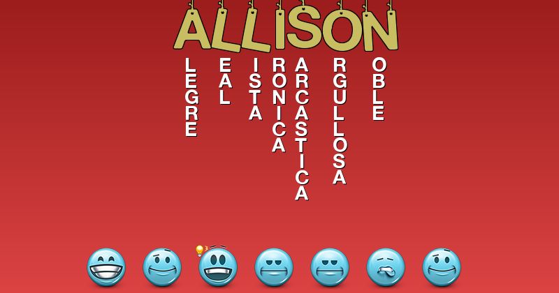 Emoticones para allison - Emoticones para tu nombre