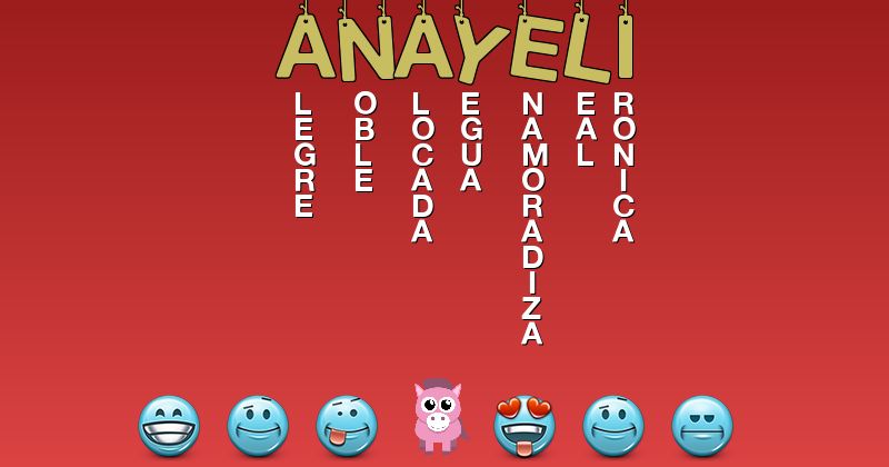 Emoticonos que describen a: anayeli - Emoticones para tu nombre
