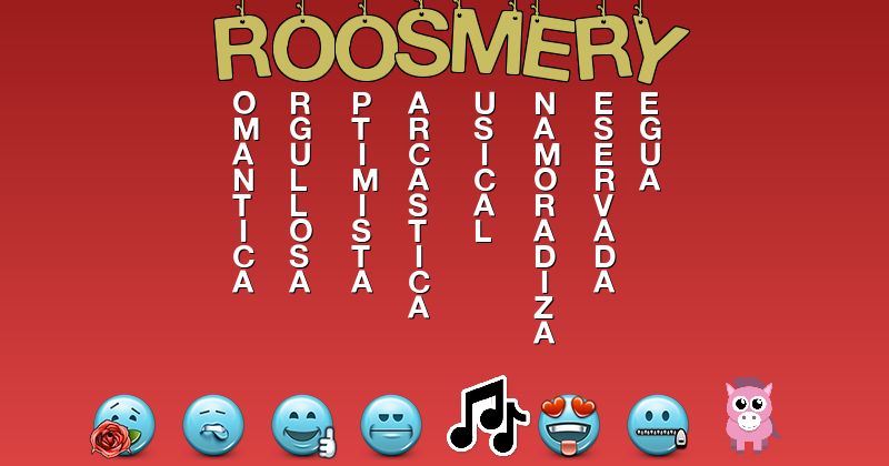 Emoticones para roosmery - Emoticones para tu nombre