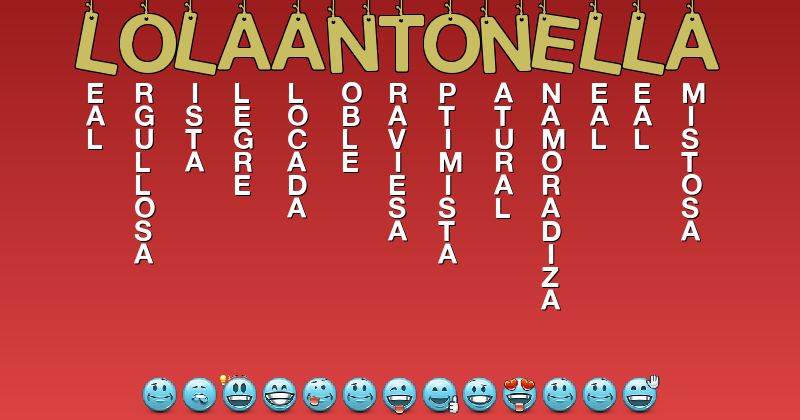 Emoticones para lolaantonella - Emoticones para tu nombre