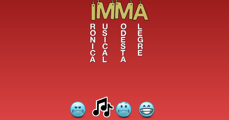 Emoticones para imma - Emoticones para tu nombre