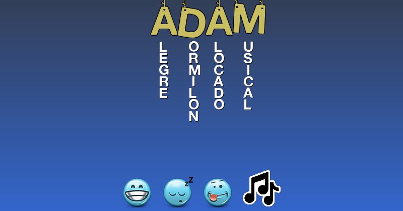 Emoticones para adam - Emoticones para tu nombre