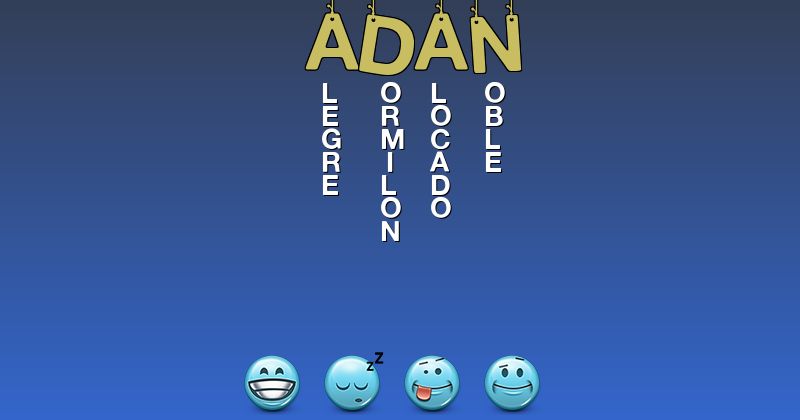 Emoticones para adan - Emoticones para tu nombre