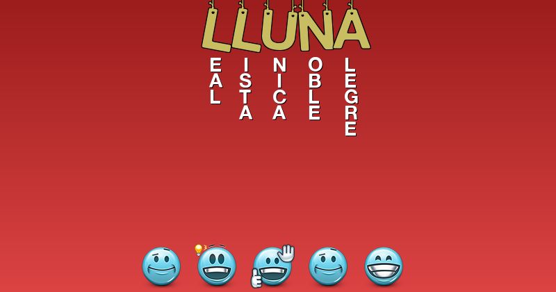 Emoticones para lluna - Emoticones para tu nombre