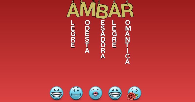 Emoticones para Ámbar - Emoticones para tu nombre