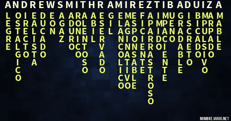 Acróstico andrewsmithramireztibaduiza