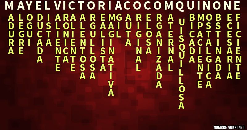 Acróstico mayel victoria cocom quiñone