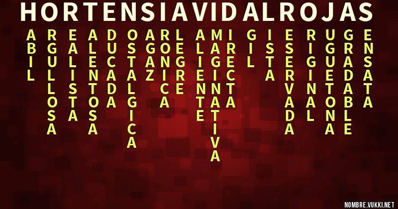 Acróstico hortensiavidalrojas