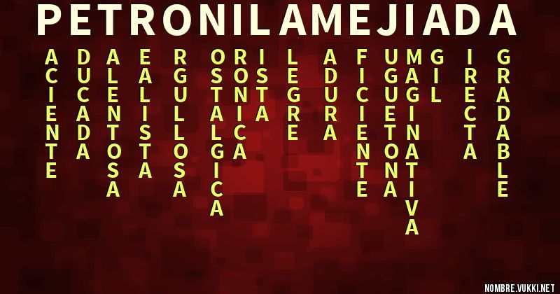 Acróstico petronila mejia da