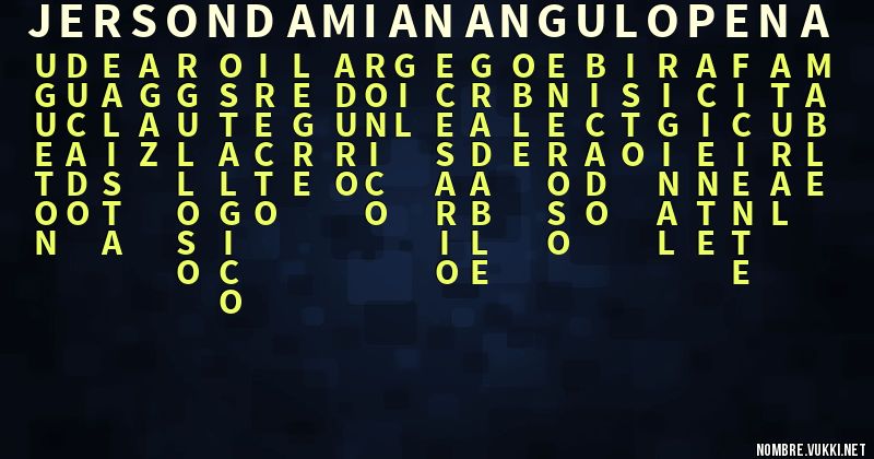 Acróstico jerson damián Ángulo peña.