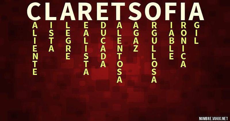 Acróstico claret sofia