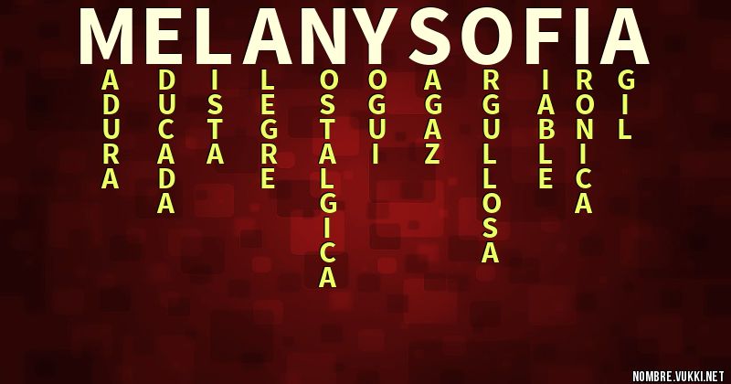 Acróstico melany sofia