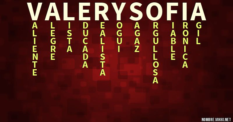 Acróstico valery sofia