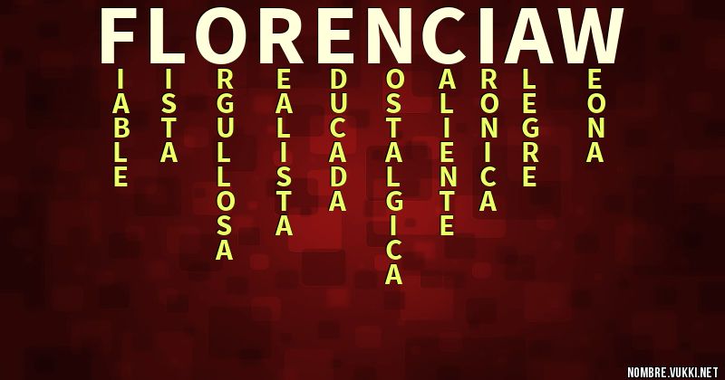 Acróstico florencia w