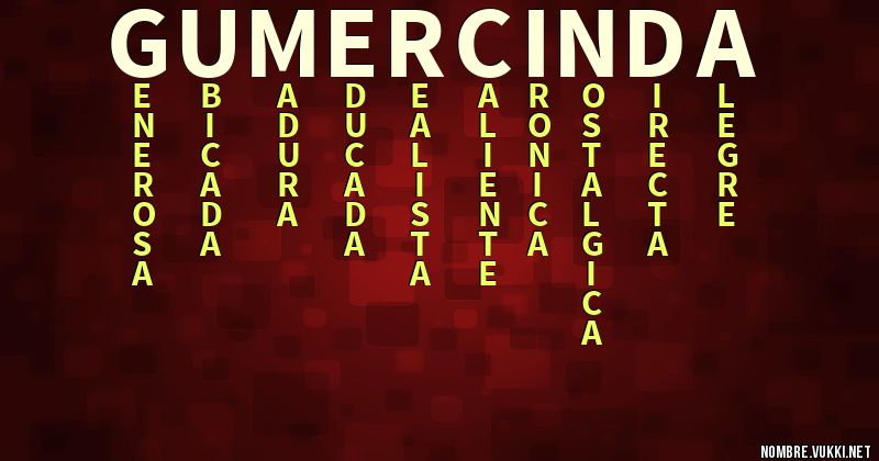 Acróstico gumercinda