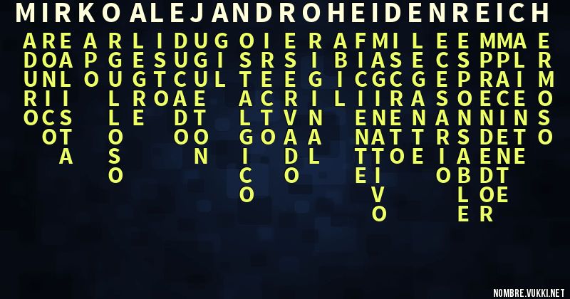 Acróstico mirko alejandro heidenreich