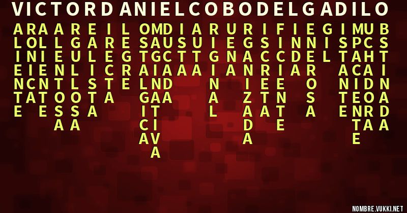 Acróstico victor daniel cobo delgadilo