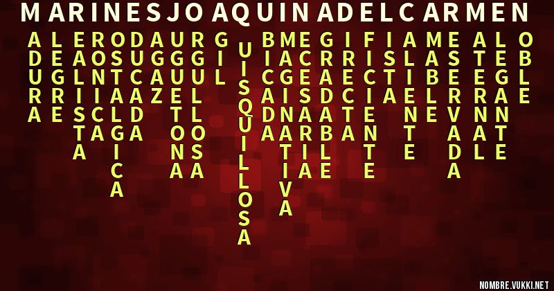 Acróstico marines joaquina del carmen