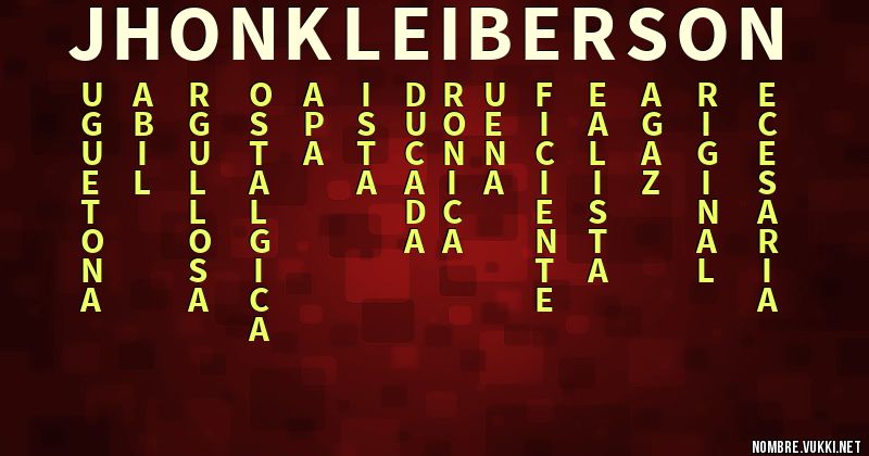 Acróstico jhonkleiberson