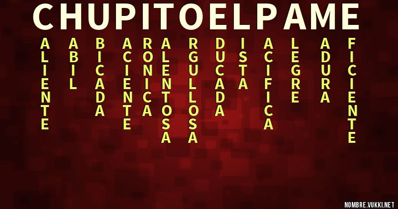 Acróstico chupito el pame