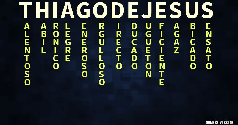 Acróstico thiago de jesus