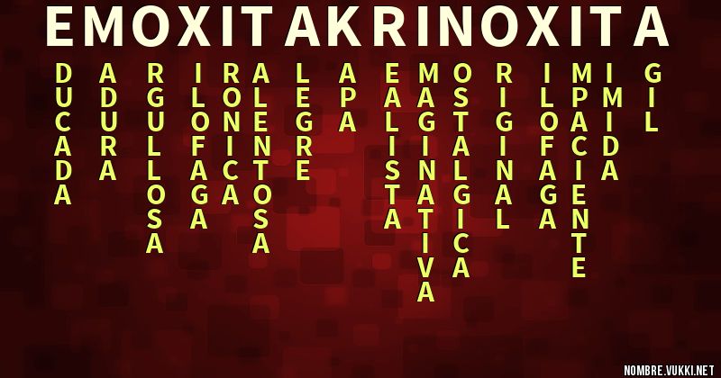 Acróstico emoxita kriñoxita