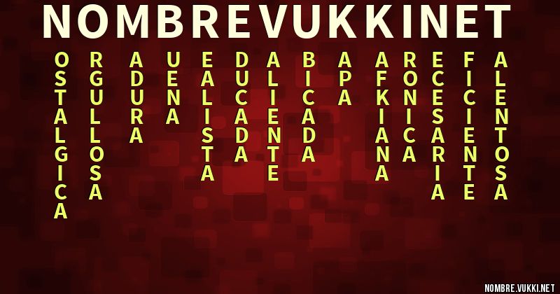 Acróstico nombre vukki net