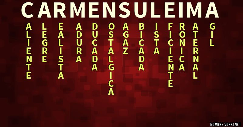Acróstico carmen suleima